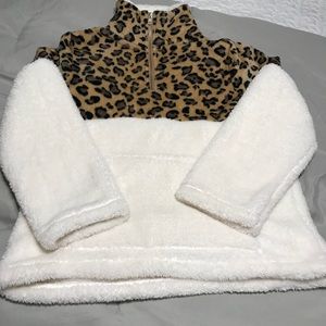 Cheetah white Sherpa size L